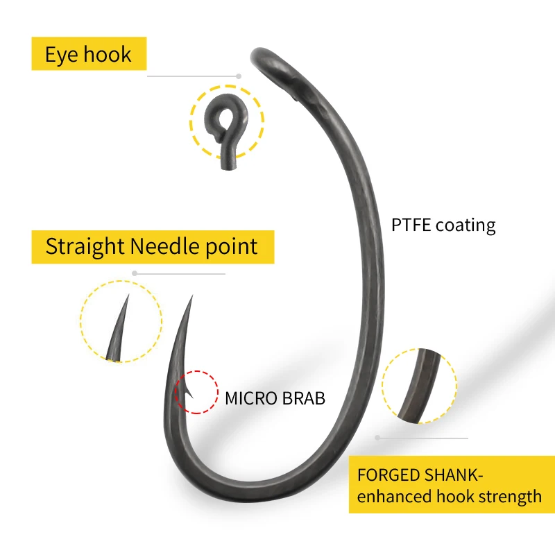 10pcs Carp Fishing Hook Curved - огляд і ціна Fishing Hook Assortment