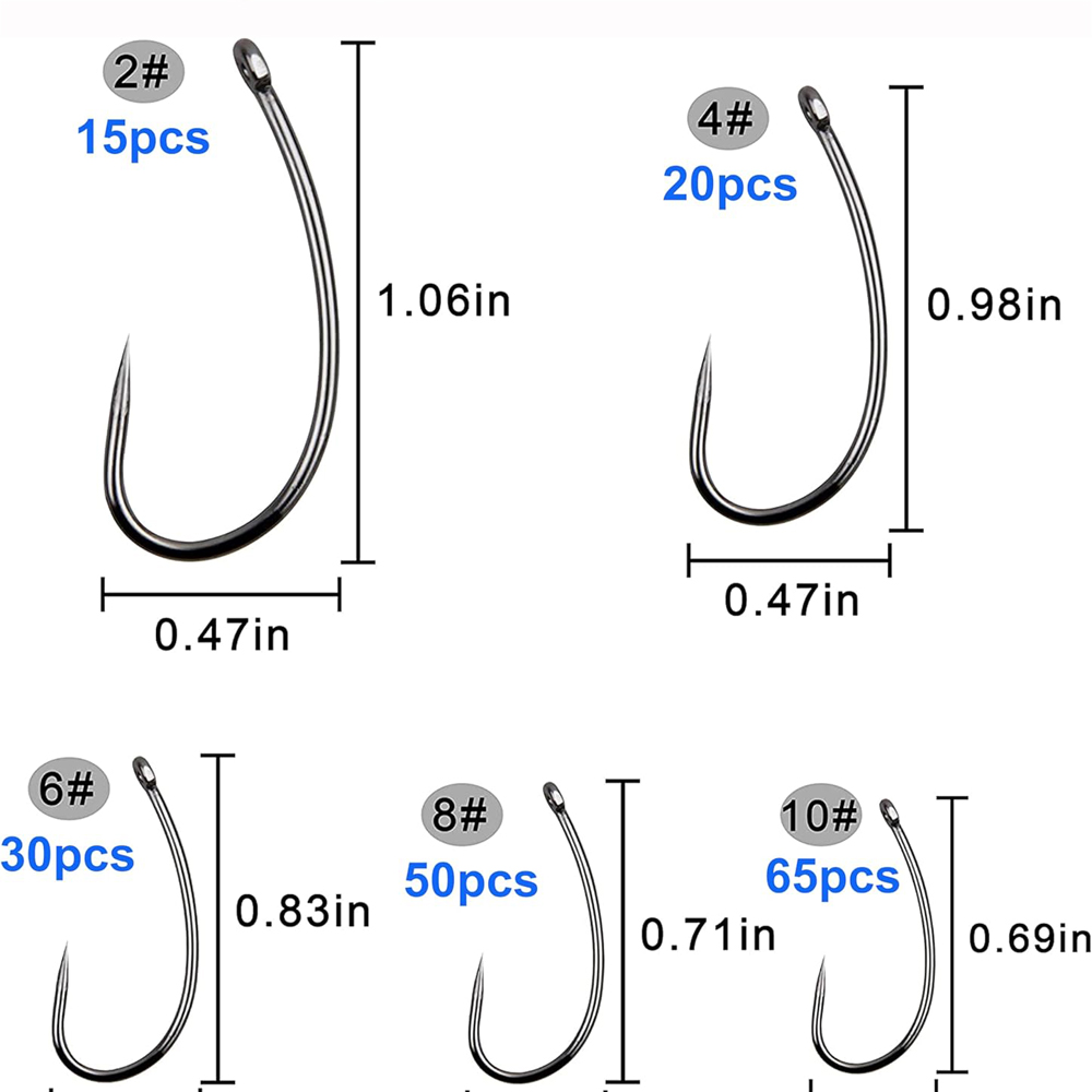 180PCS Barbless Fishing Hooks  - огляд і ціна Fishing Hook Assortment