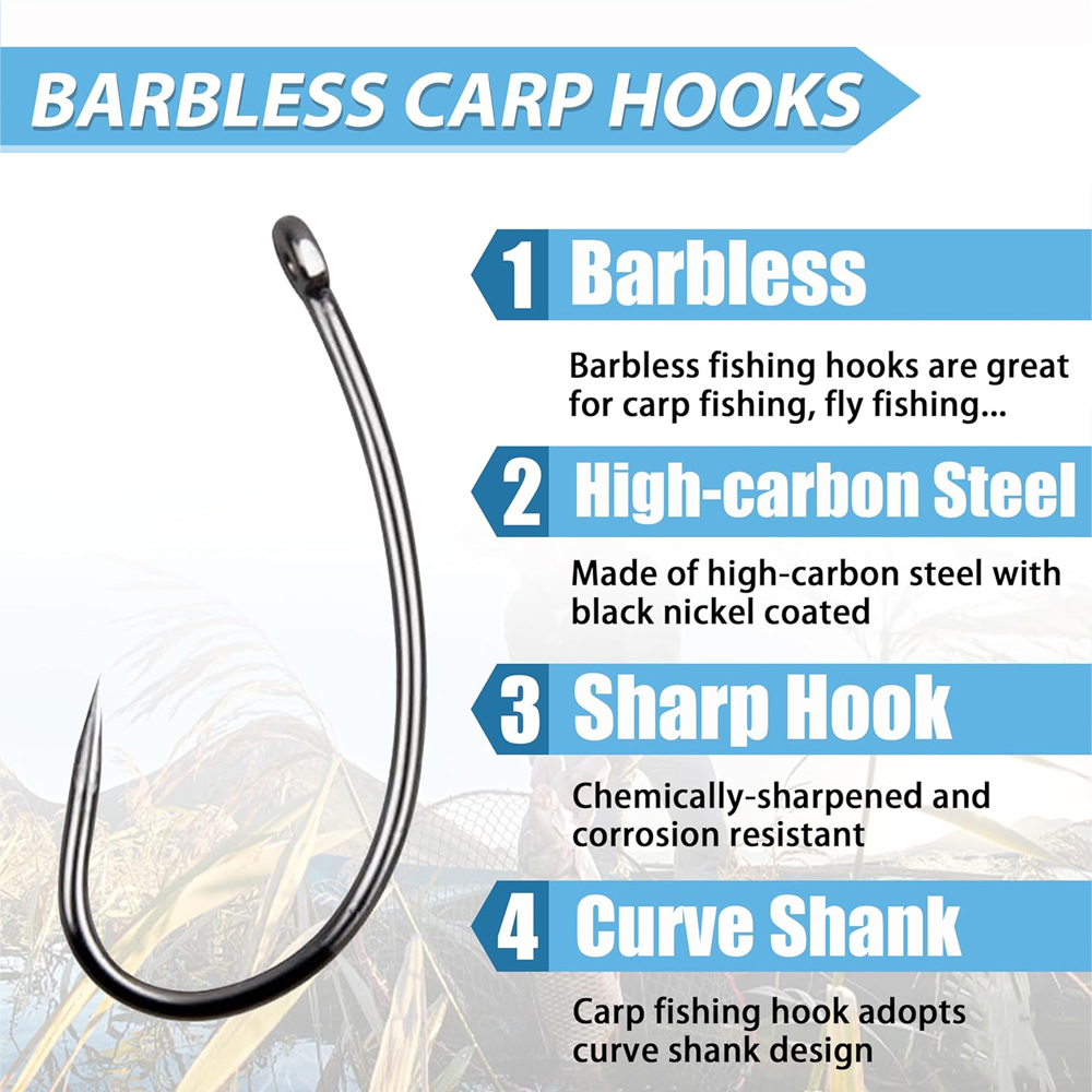 180PCS Barbless Fishing Hooks  - огляд і ціна Fishing Hook Assortment