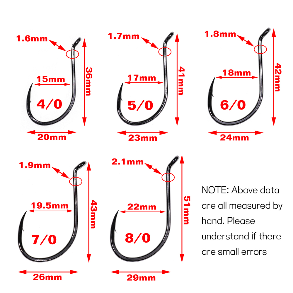 Bimoo 20pcs Offset Octopus Bea - огляд і ціна Fishing Hook Offset