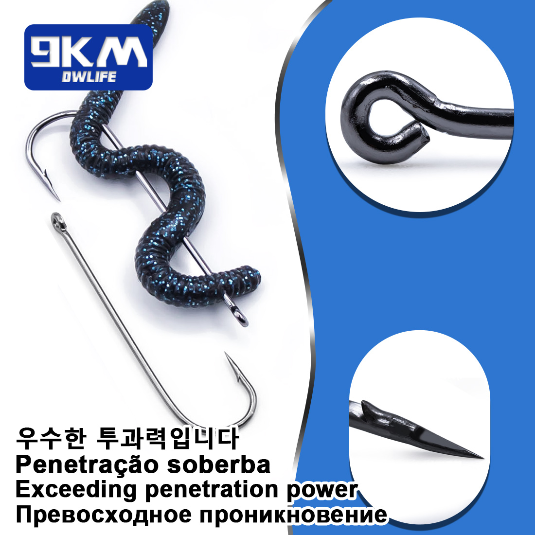 9KM Aberdeen Hooks Long Shank  - огляд і ціна Fishing Hook Barbless