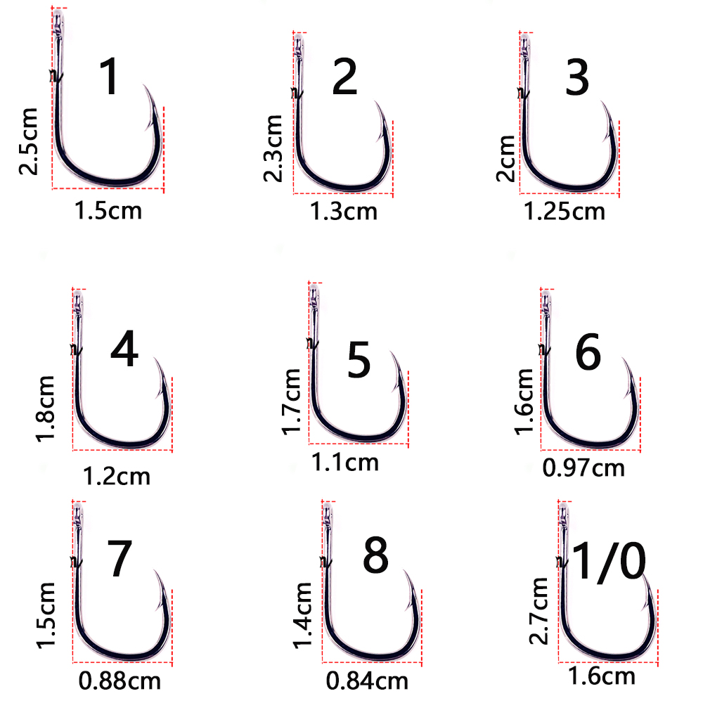 20pcs/lot Iseama 1/0#-14# Fish - огляд і ціна Fishing Hook Offset