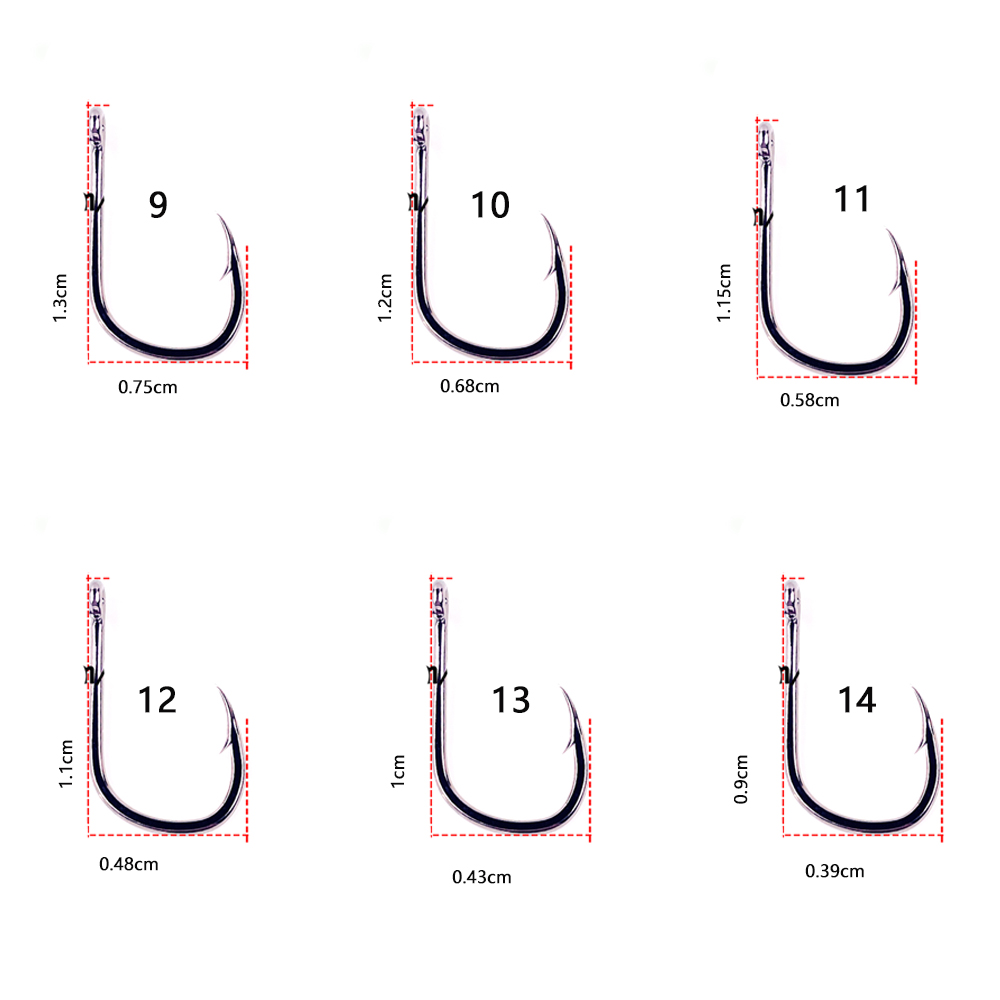 20pcs/lot Iseama 1/0#-14# Fish - огляд і ціна Fishing Hook Offset