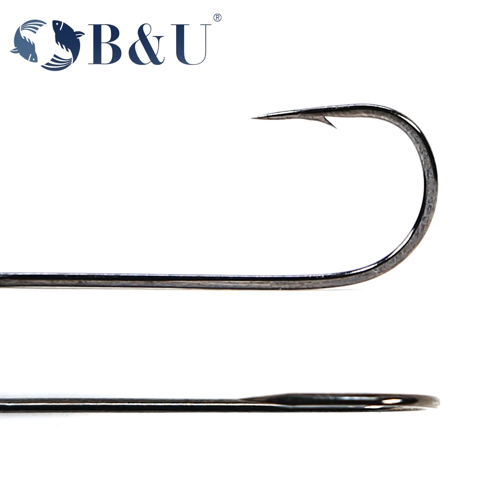 B&U 20pcs Fishing Hook Big Eye - огляд і ціна Fishing Hook Barbless